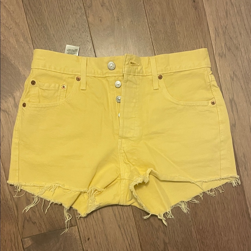 Levi's Yellow Jean Shorts for Women